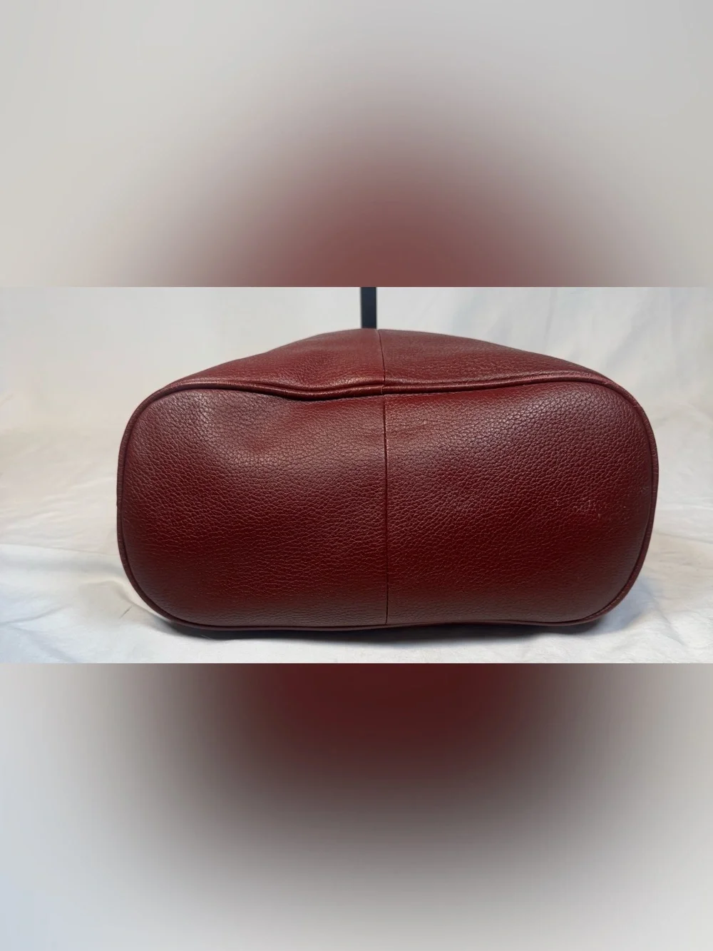 Tommy Hilfiger Burgundy Leather Hobo with Tassel